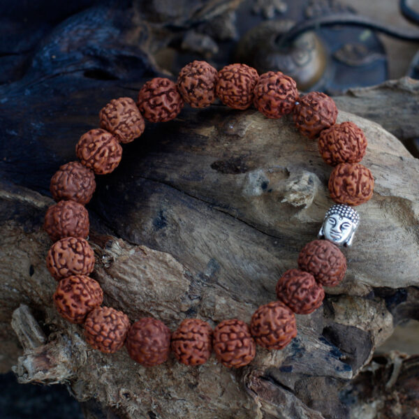 Second image of Rudraksha Brazalete de Buda Japa Mala - Marron