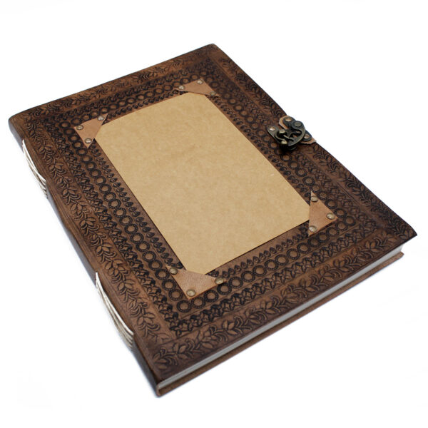 Second image of Huge Customisable Visitor Leather Book 10x13 (200 pages)