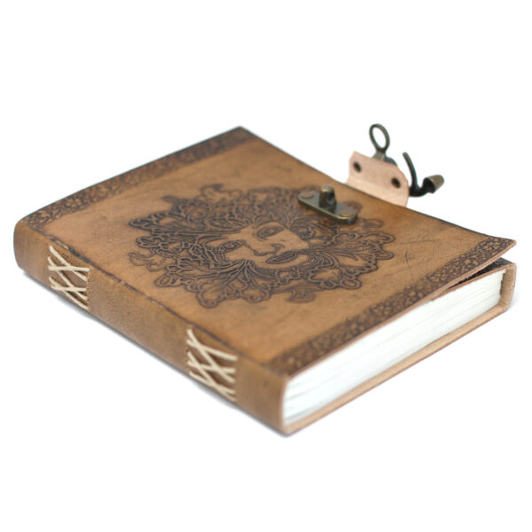 Second image of Leather Greenman Notebook (20x15 cm)