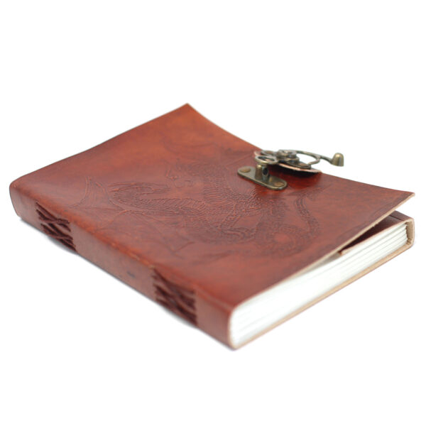 Second image of Leather Dragon Notebook  (20x15 cm)