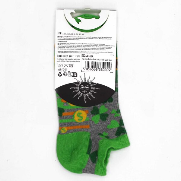 Second image of Calcetines bajos de bambú Hop Hare S/M (36-40) - Lucky Socks