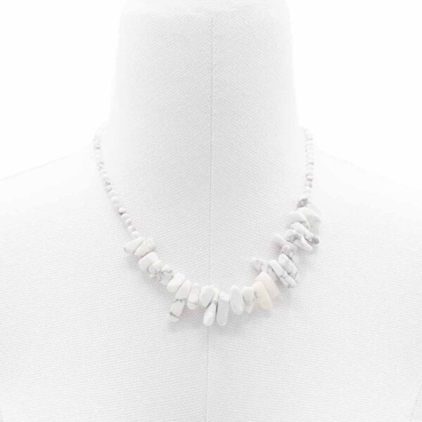 Collar de gemas Longstone - Jaspe blanco