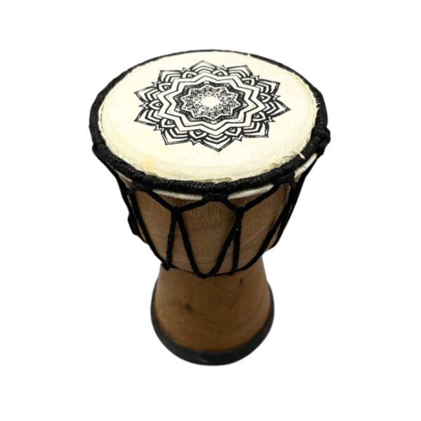 Second image of Tambor Djembe hecho a mano con tapa ancha - 15 cm