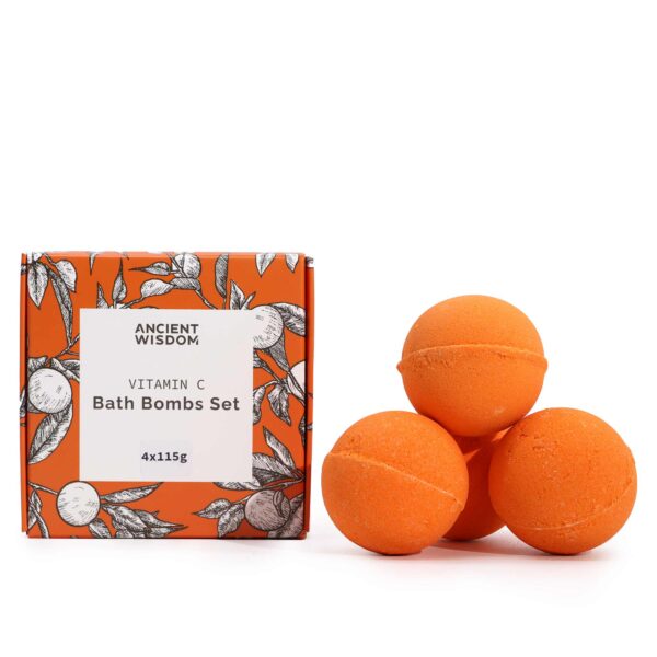 Second image of Set de 4 Bombas de Baño de Vitamina C - Aromaterapia