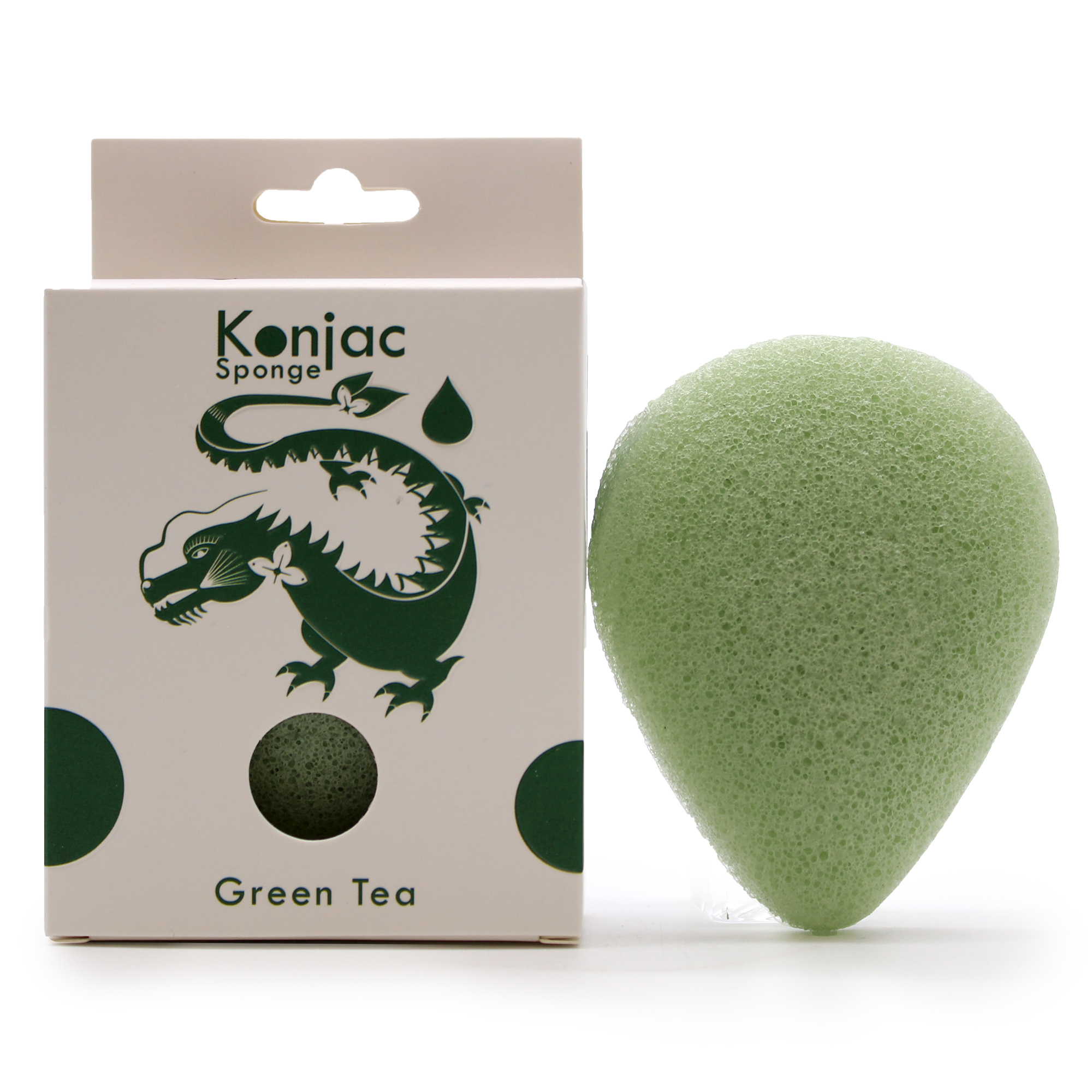 Esponja Facial Konjac - Té Verde - Protector