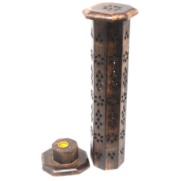 Second image of Mango Wood Hexagonal Tower