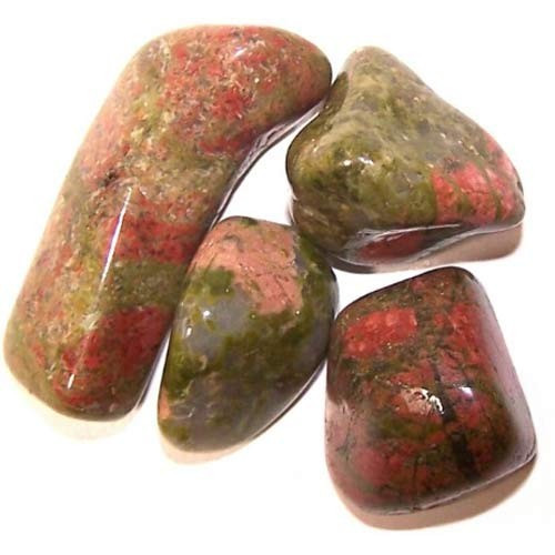 Second image of L Tumble Stones - Unakite