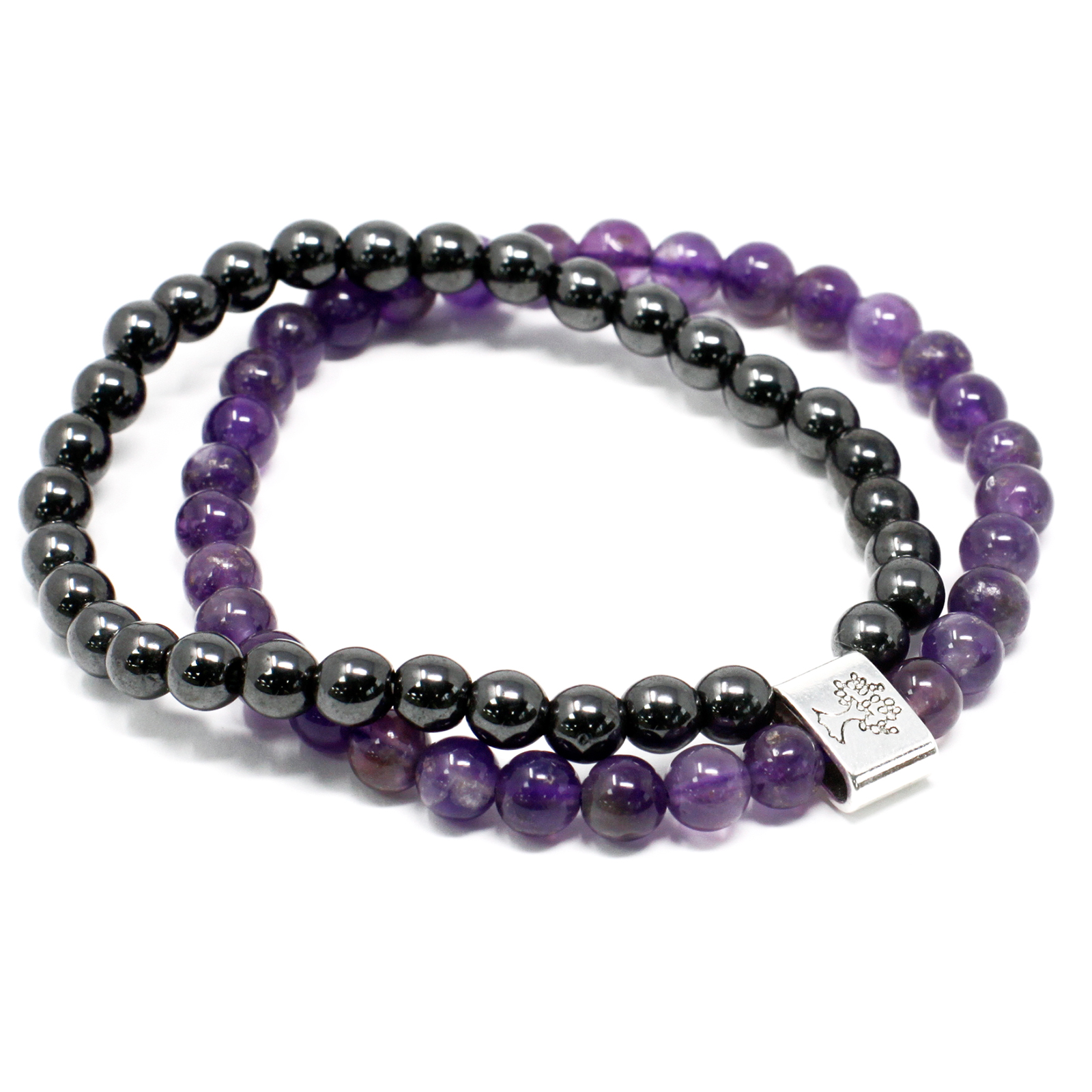 Second image of Pulsera de Piedras Preciosas Magnéticas - Amatista