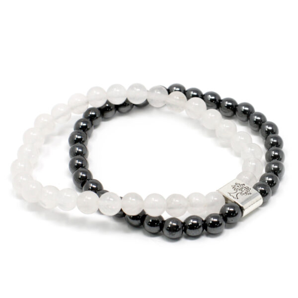 Second image of Pulsera de Piedras Preciosas Magnéticas - Cuarzo Blanco
