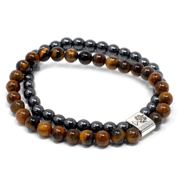 Second image of Pulsera de Piedras Preciosas Magnéticas - Ojo de Tigre