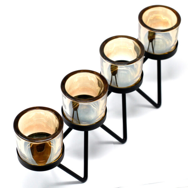 Second image of Candelabro de Hierro - zigzag- 4 Tazas