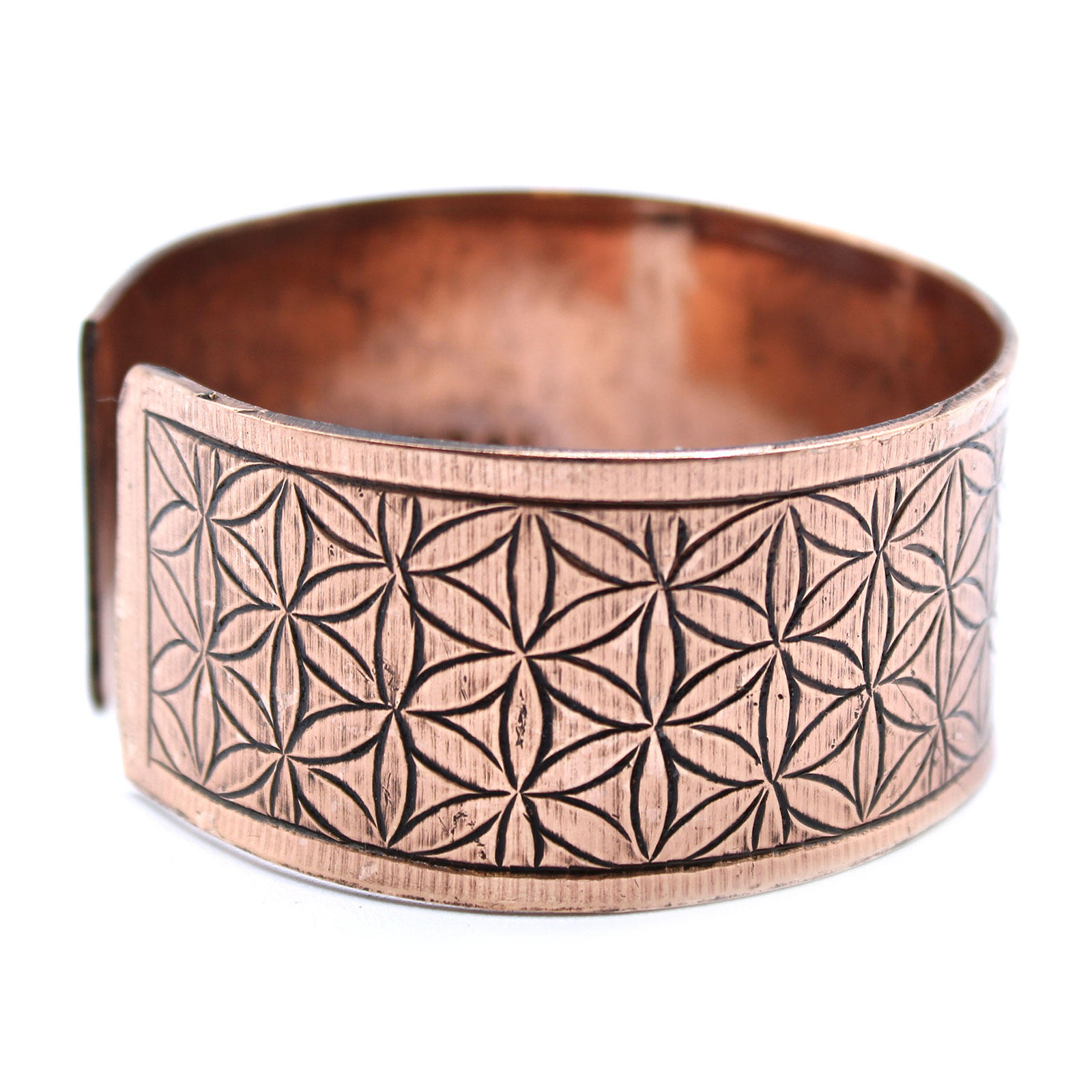 Second image of Pulsera Tibetana de Cobre - Flor de la Vida