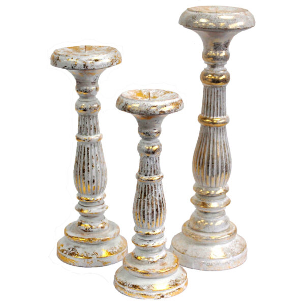 Second image of Candelabro Pequeño - Oro Blanco