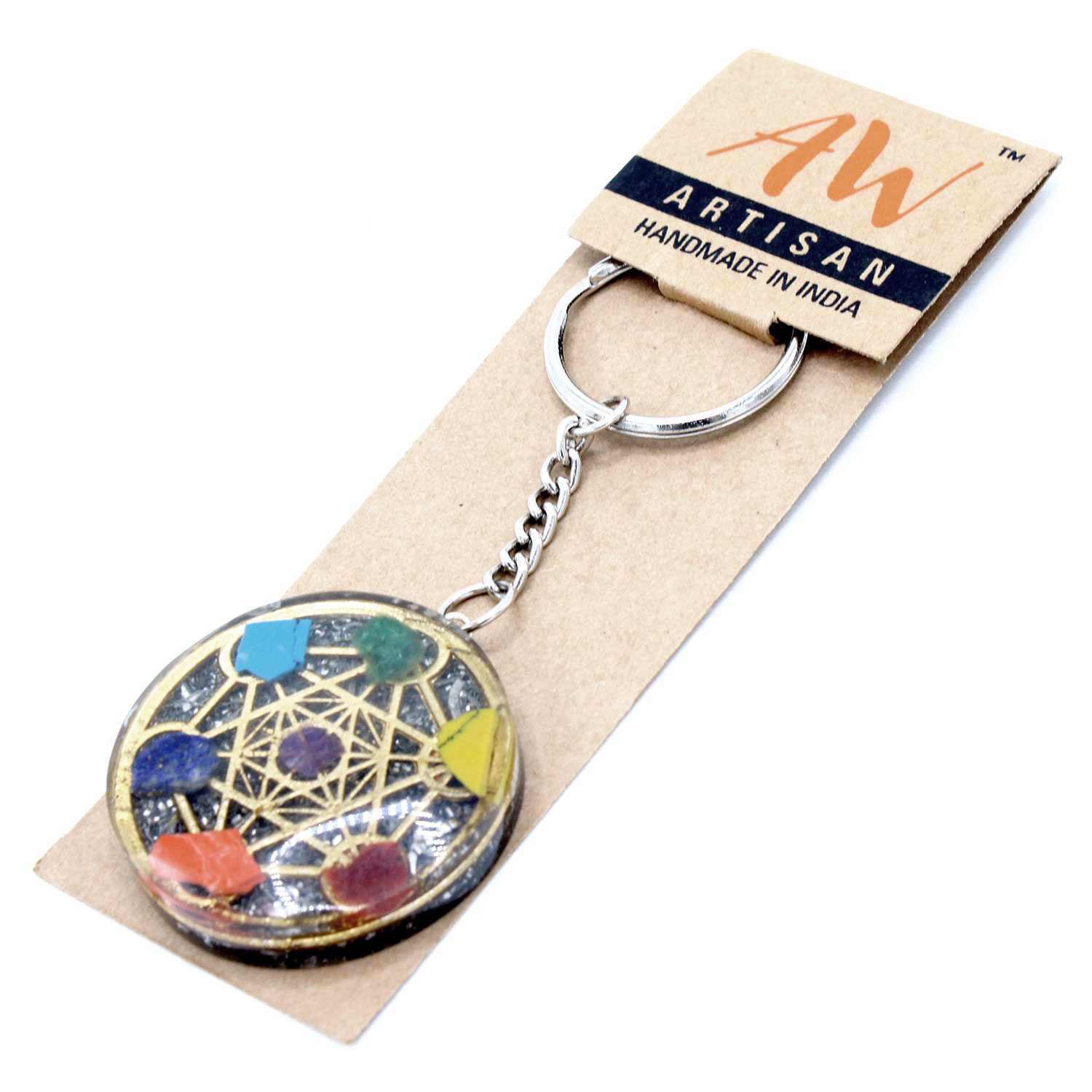 Second image of Llavero de poder de orgonita - 7 Chakras