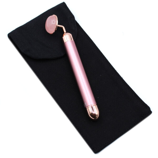 Second image of Rodillo con Vibración de Piedras Preciosas - Cuarzo rosa