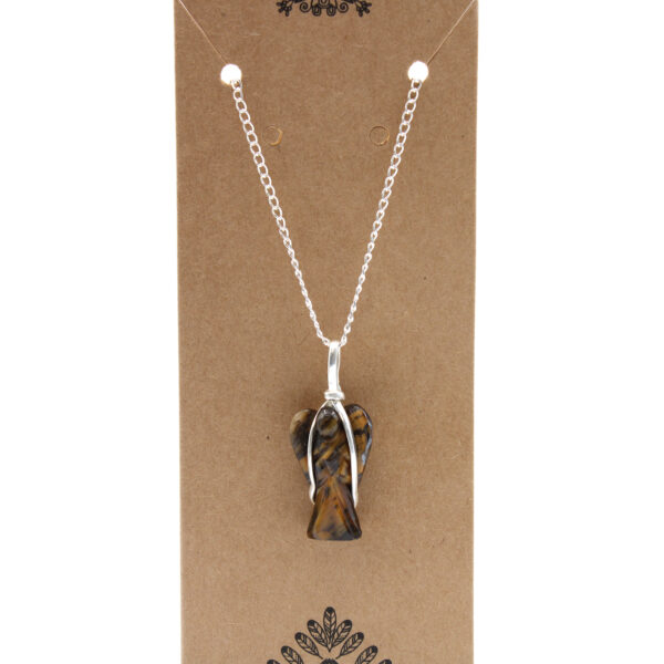 Second image of Colgante de Ángel de la Guarda de Piedras Preciosas - Ojo de Tigre