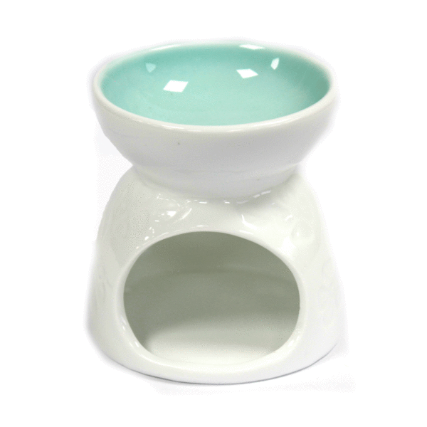 Second image of Quemador aceite clásico -  Floral y Azul