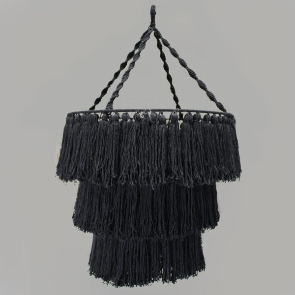 Second image of Araña de macramé suave - Negro
