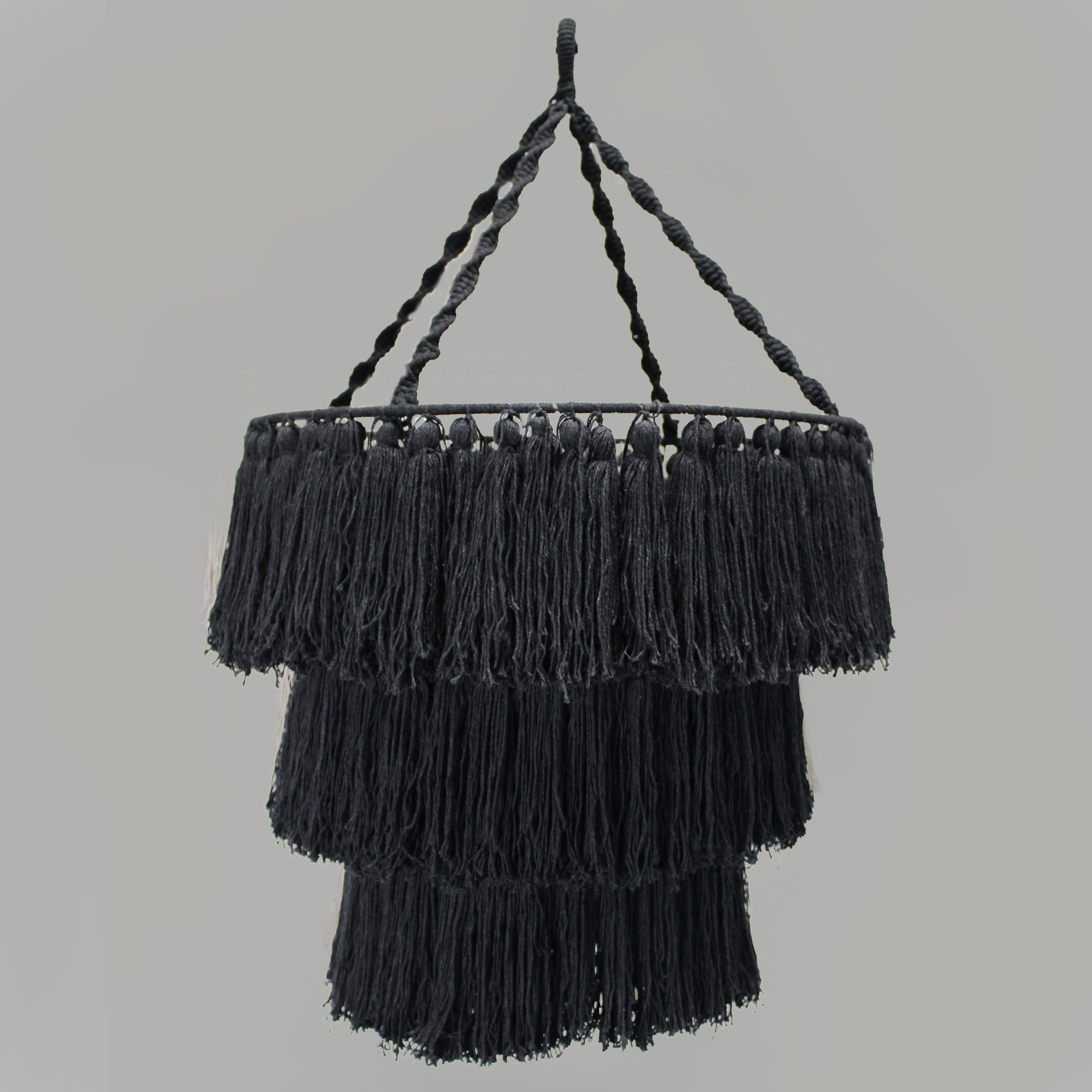 Second image of Araña de macramé suave - Negro