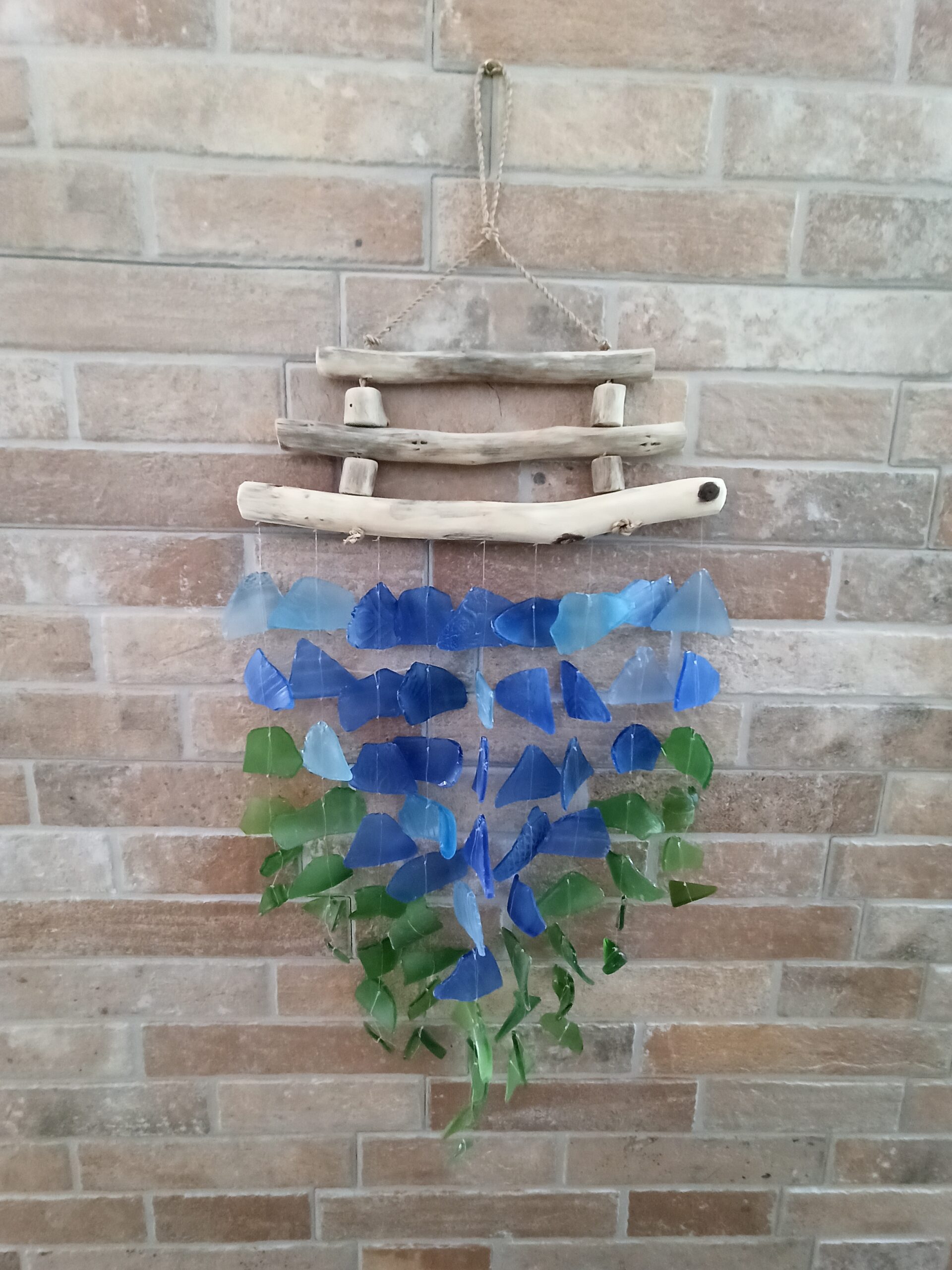 Second image of Carillón de vidrio reciclado - Azul y verde