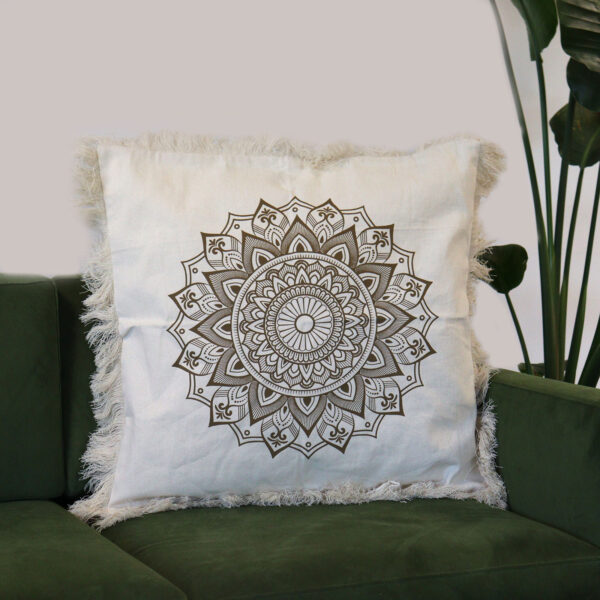 Second image of Cojín Lotus Mandala - 60x60cm - bronce