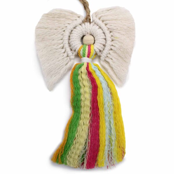 Second image of Macrame Angel - Arcoiris
