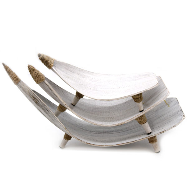 Second image of Juego de fruteros de hoja de coco - Blandeado