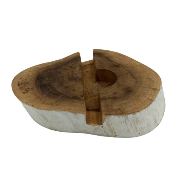 Second image of Lrg Gamal Wood Phone Holder - Whitewash
