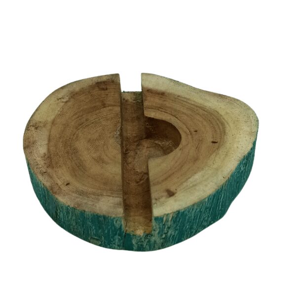 Second image of Lrg Gamal Wood Phone Holder - Greenwash