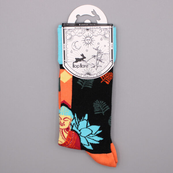 Second image of Calcetines de bambú Hop Hare (S/M) - Buda azul y loto