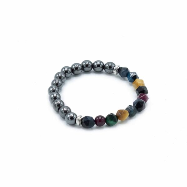 Second image of Pulsera de Piedra Preciosa Tallada - Arcoiris Magnético