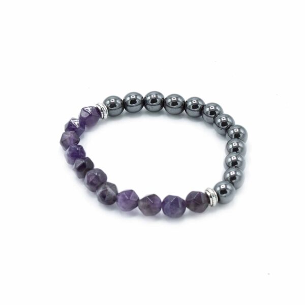 Second image of Pulsera de Piedra Preciosa Tallada - Amatista Magnética