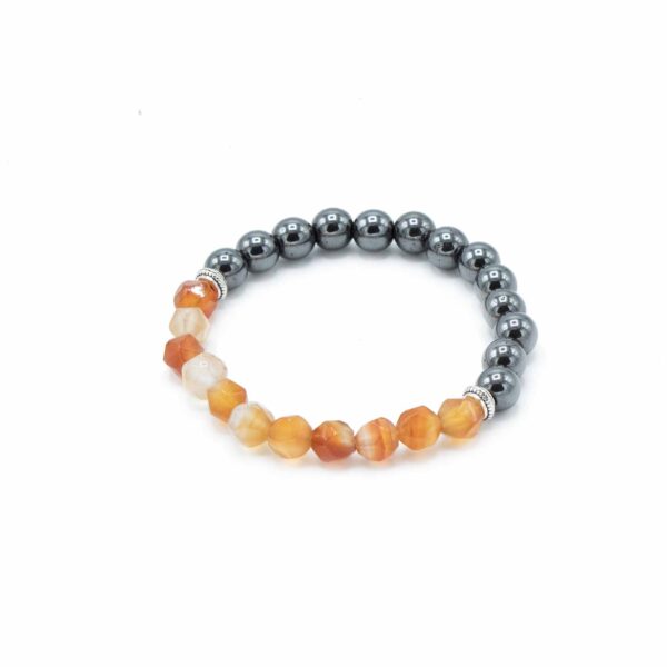 Second image of Pulsera de Piedra Preciosa Tallada - Cornalina Magnético