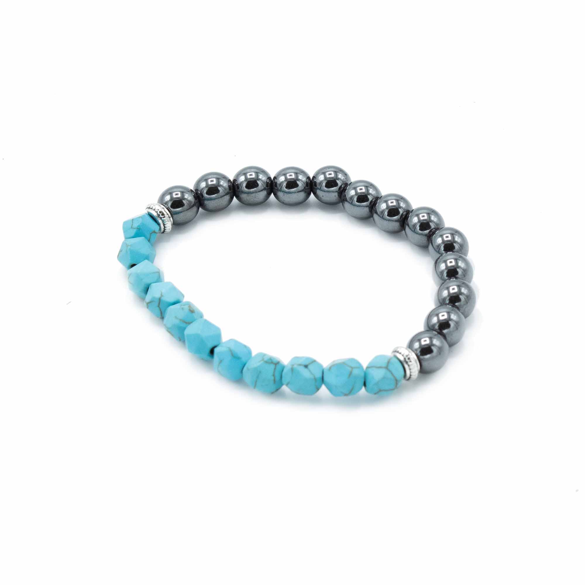 Second image of Pulsera de Piedra Preciosa Tallada - Turquesa Mágnetica