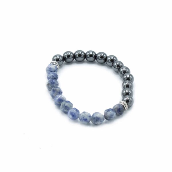 Second image of Pulsera de Piedra Preciosa Tallada - Sodalita Magnética