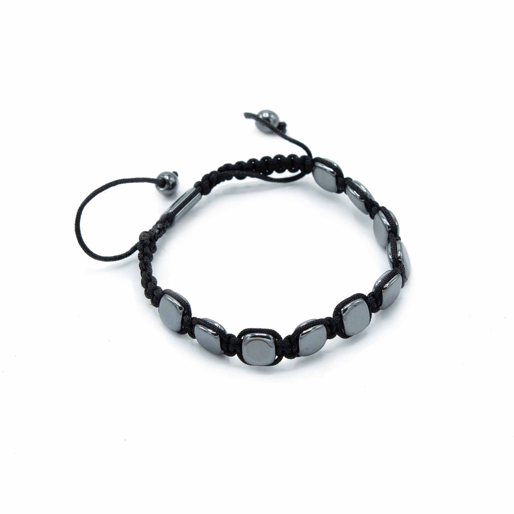 Second image of Pulsera Magnética Shamballa de Hematita -  Esquinas Redondeadas