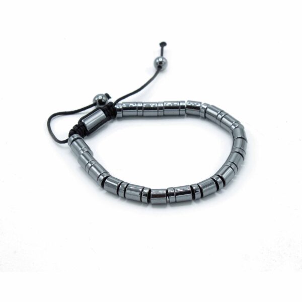 Second image of Pulsera Magnética Shamballa de Hematita - Círculos y Cilindros