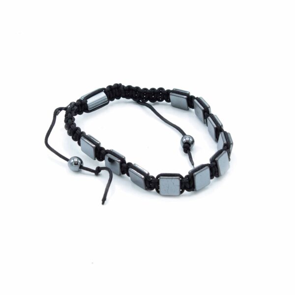 Second image of Pulsera Magnética Shamballa de Hematita -  Cubos planos