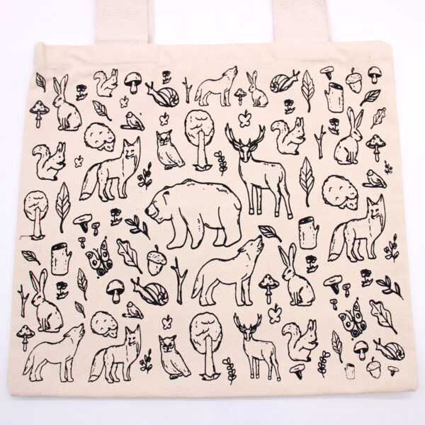 Second image of Bolsas de Algodón de Compra Grandes - 38x42cm - Vida Silvestre - 280g