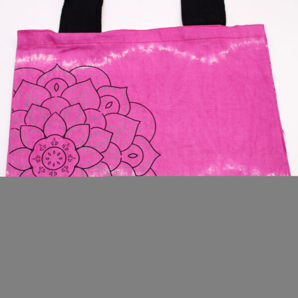 Second image of Bolsas de Algodón "Tie Dye" (170g) - 38x42x12cm -  Mandala - Magenta - Asa Negra