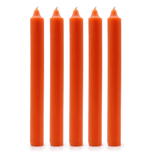 Second image of Velas a Granel de Color Sólido - Naranja Rústico - Paquete de 10