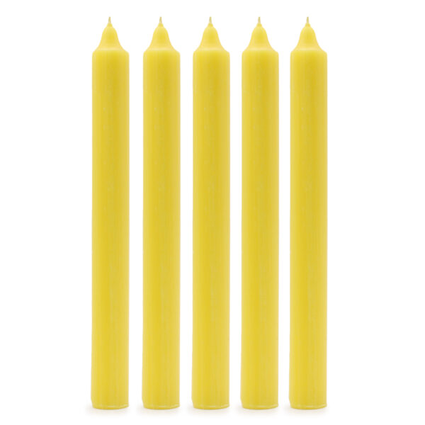 Second image of Velas a Granel de Color Sólido - Limón Rústico - Paquete de 10