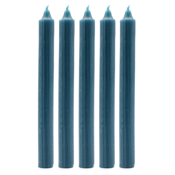 Second image of Velas a granel de color sólido - verde azulado rústico - Paquete de 10
