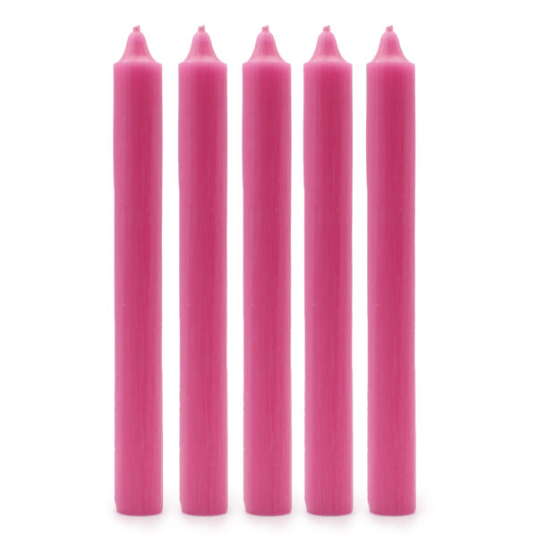 Second image of Velas a Granel de Color Sólido - Rosa Profundo Rústico - Paquete de 10