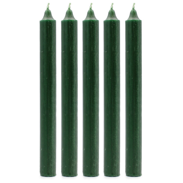 Second image of Juego de Velas de Mesa de Color Sólido - Pack de 21 - Verde Acebo Rústico