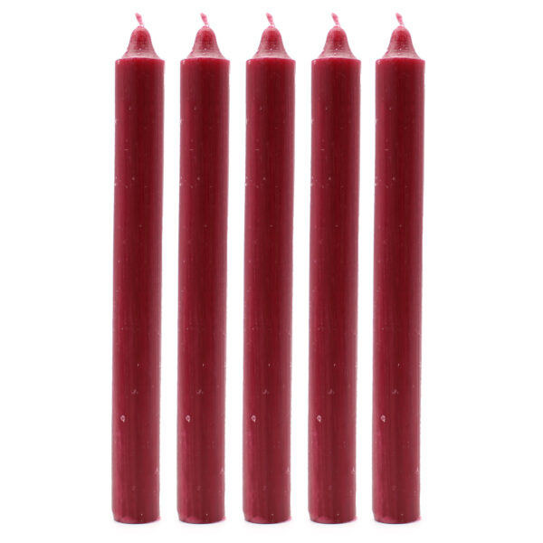 Second image of Velas a granel de color sólido - Borgoña rústico - Paquete de 10