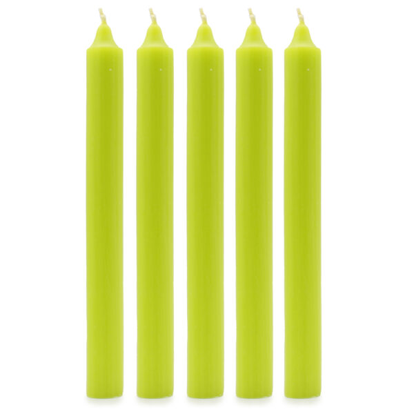 Second image of Velas a granel de color sólido - Verde lima rústico - Paquete de 10