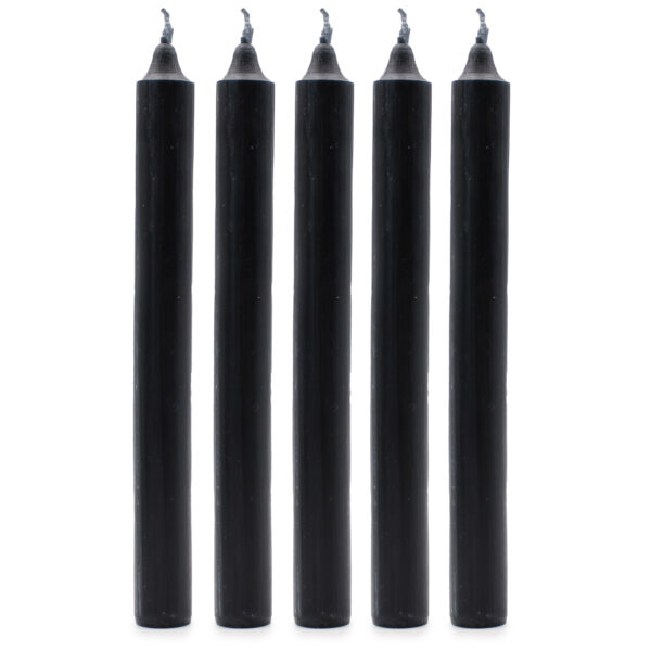 Second image of Juego de Velas de Mesa de Color Sólido - Pack de 21 - Negro Rústico