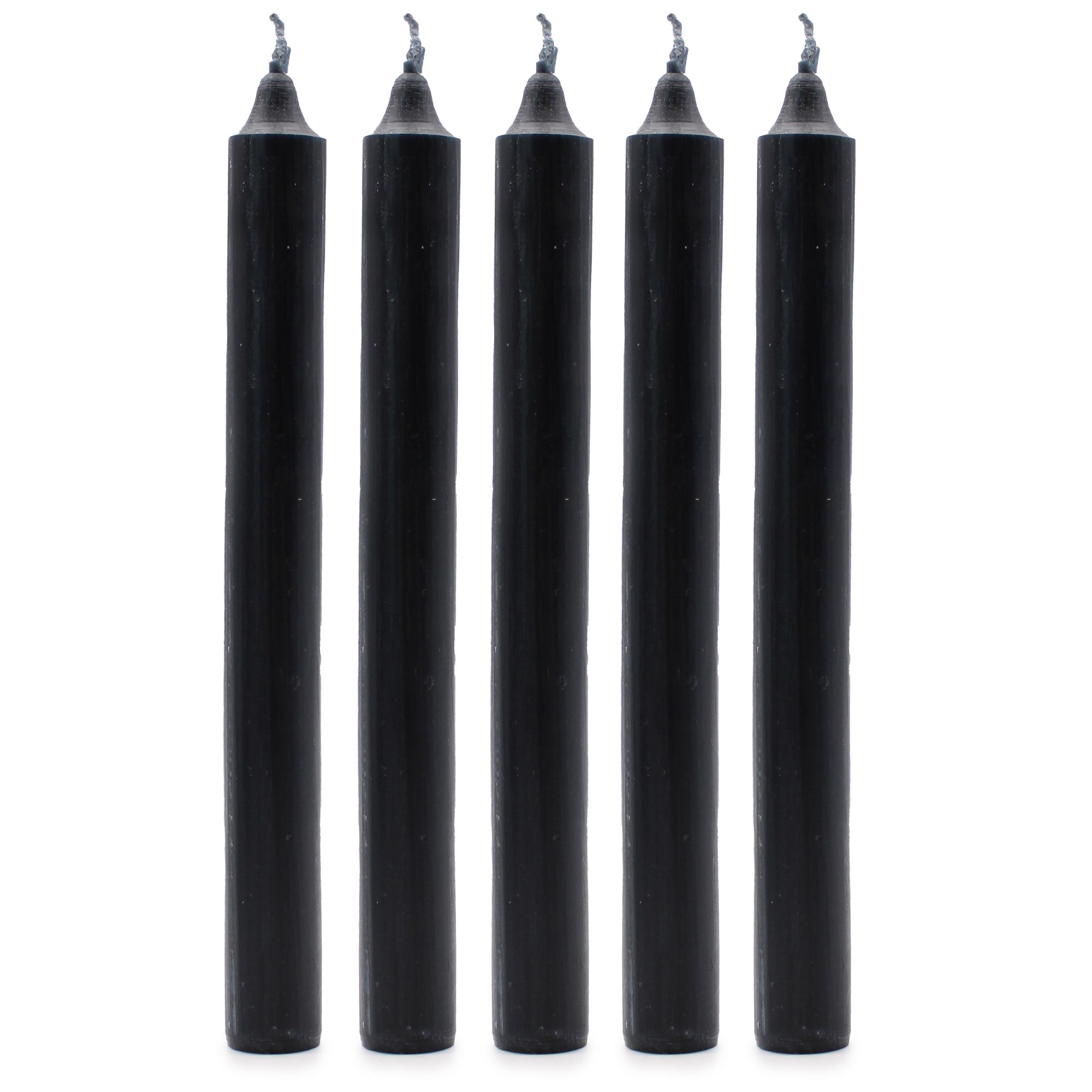 Second image of Juego de Velas de Mesa de Color Sólido - Pack de 21 - Negro Rústico