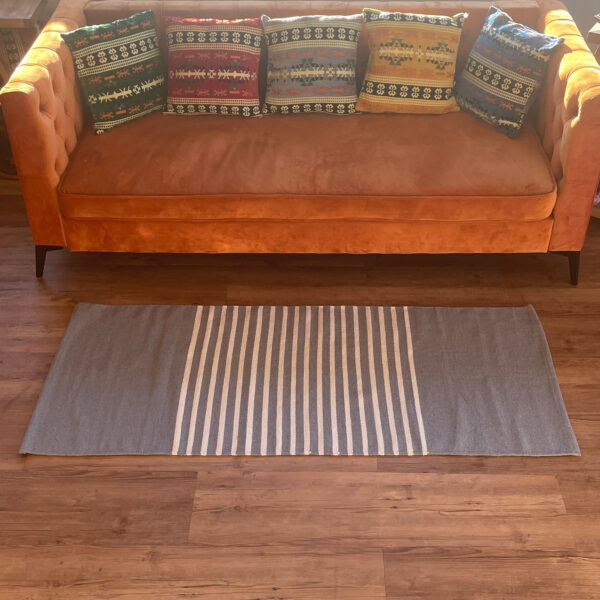 Second image of Alfombra India de Algodón - 70x170cm - Gris